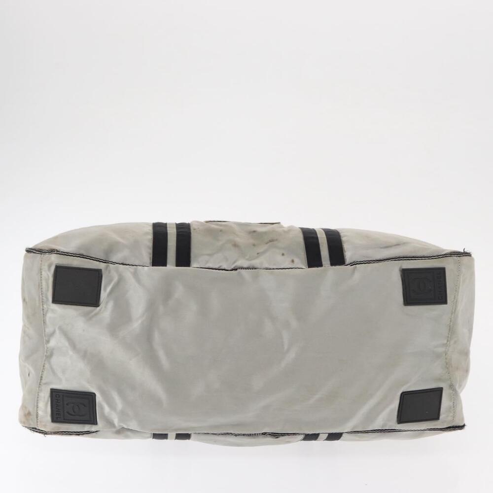 CHANEL Sports Line Boston Bag Nylon Silver CC Auth BA7758 - Picture 6 of 16